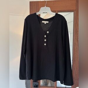 Ann Taylor Loft Black Sweater size XL